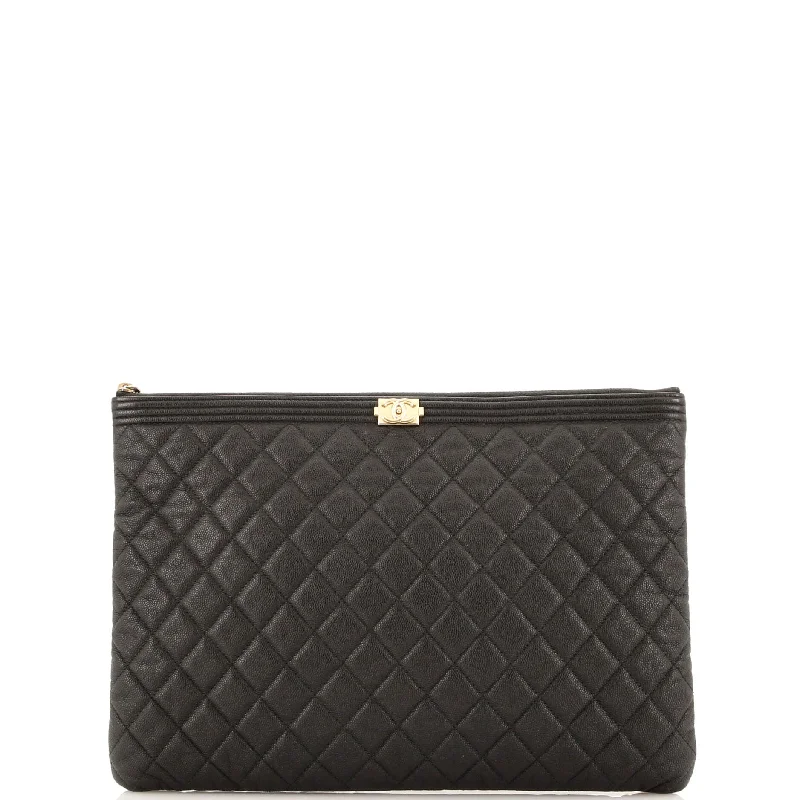 Boy O Case Clutch Quilted Caviar Large