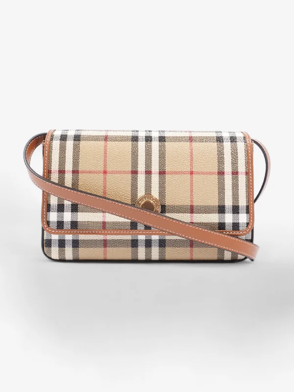 Burberry Hampshire Archive  Coated Canvas Shoulder Bag