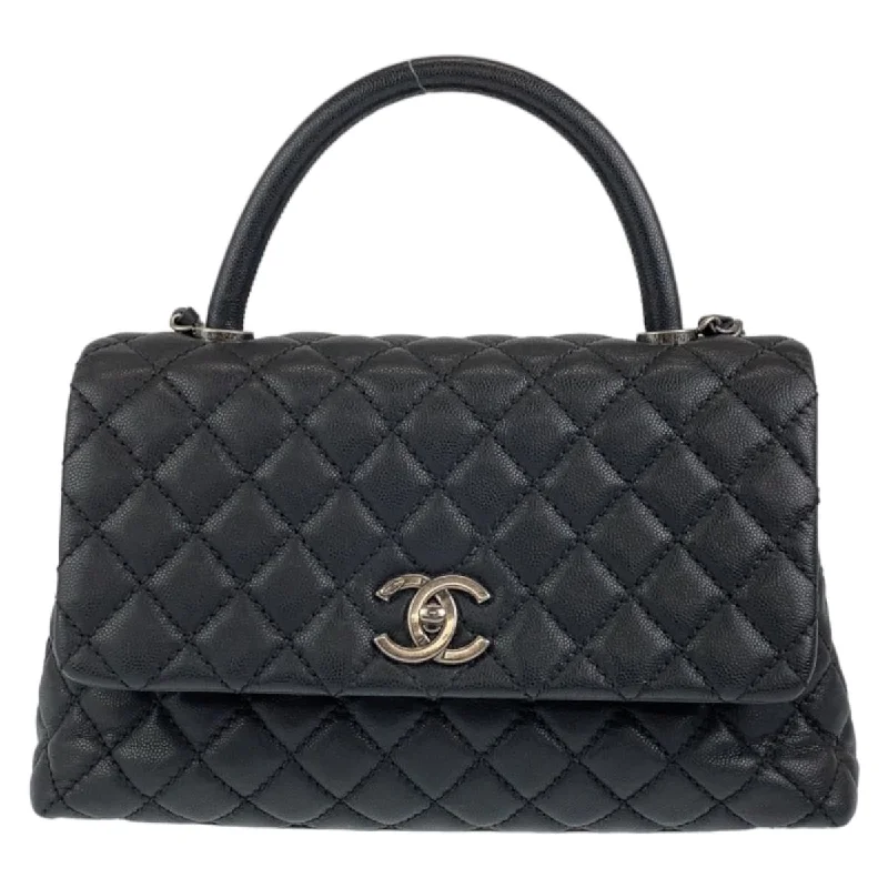 Chanel Caviar Skin Coco Handle 2WAY Handbag