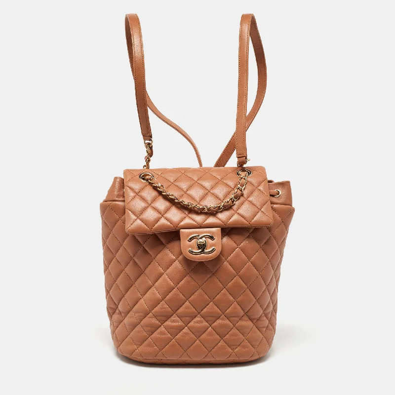 Chanel Sand Brown Quilted Leather Urban Spirit Backpack