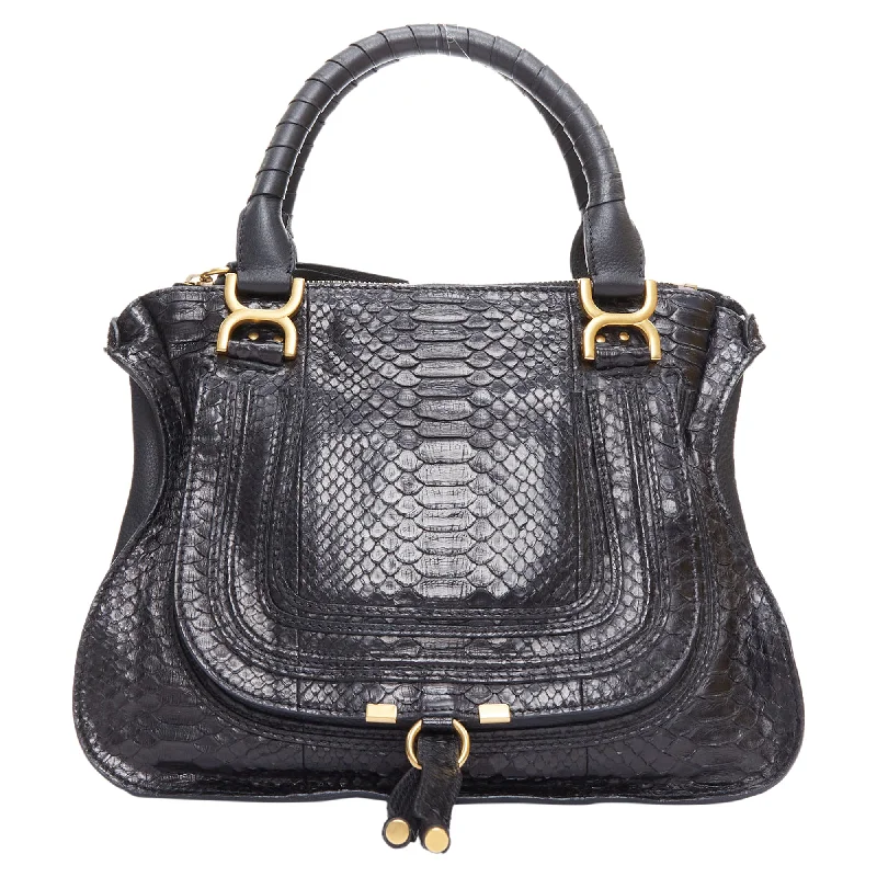 Chloe Marcie scaled leather hardware satchel bag