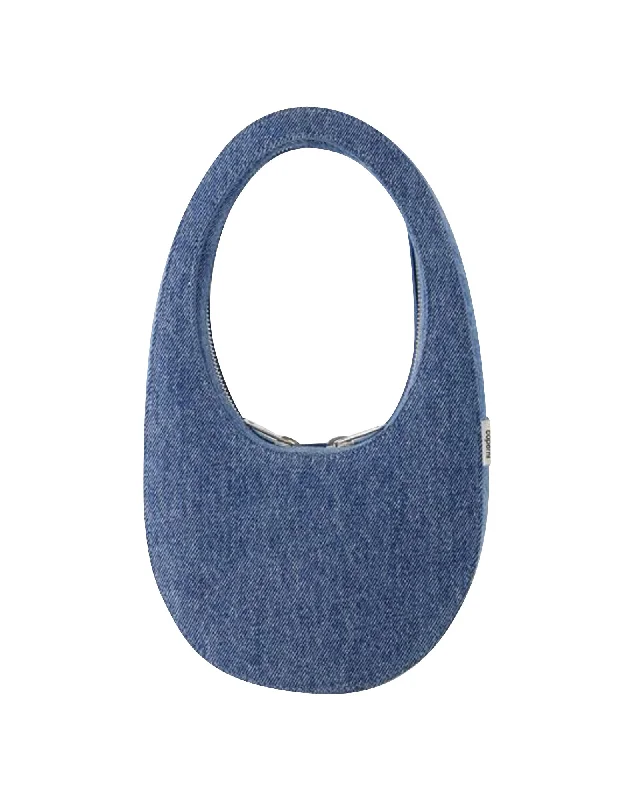 Denim Mini Swipe Bag - Coperni - Canvas - Washed Blue