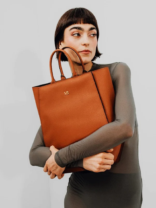 Elay MIRUM® Leather Vegan Tote Bag | Congac