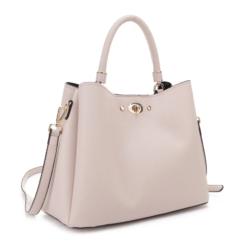 FC20448 Diana Twist Lock Satchel/Crossbody