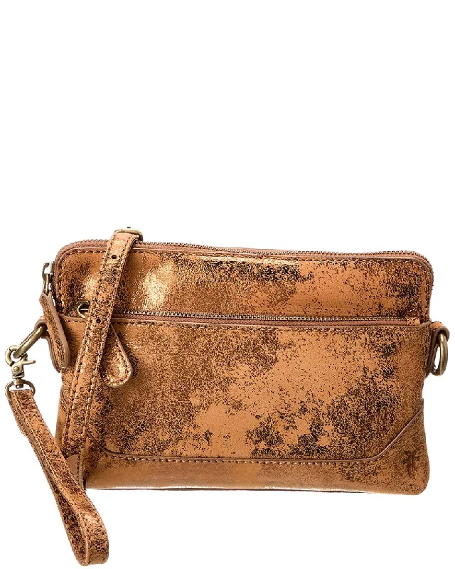 Frye Melissa Metallic Leather Crossbody Wristlet