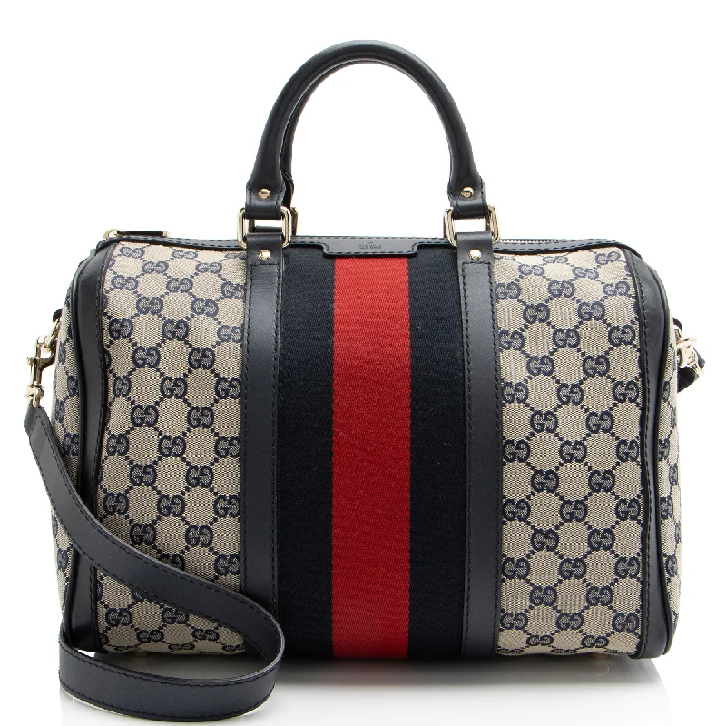 Gucci GG Canvas Vintage Web Joy Medium Boston Bag