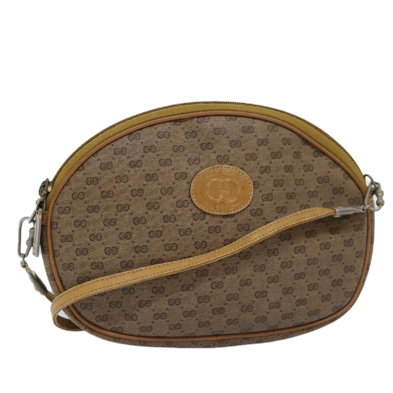 Gucci Micro Small Gg Canvas  Canvas Shoulder Bag (Pre-Owned)