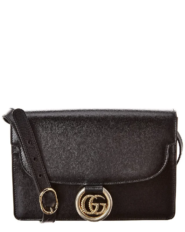 Gucci Torchon Double G Leather Shoulder Bag