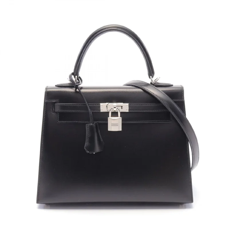 Hermes Kelly 25 Handbag Black Leather