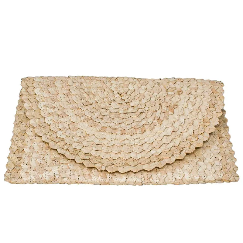 LIZZIE GRASS CLUTCH - Light Natural