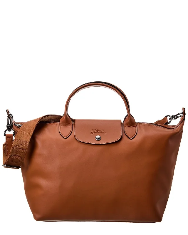 Longchamp Le Pliage Xtra Large Top Handle Canvas & Leather Bag