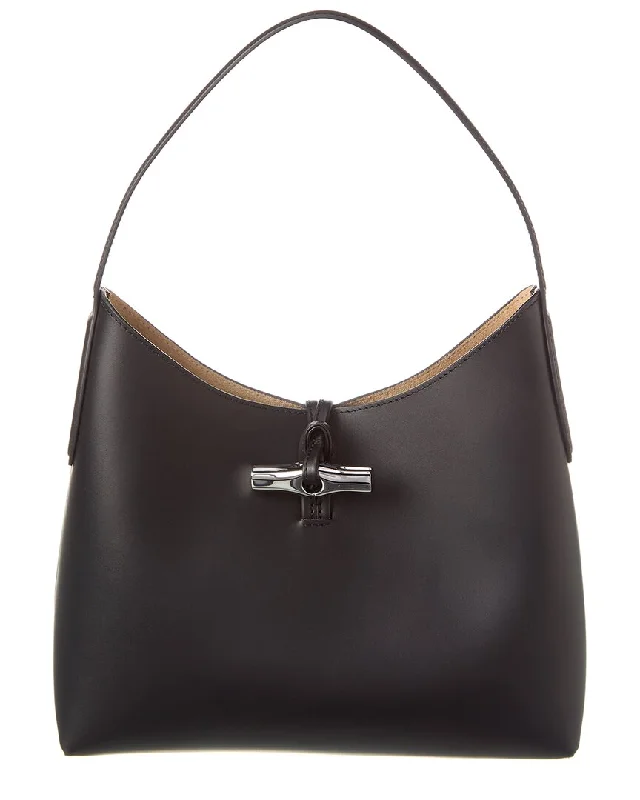 Longchamp Roseau Medium Leather Hobo Bag