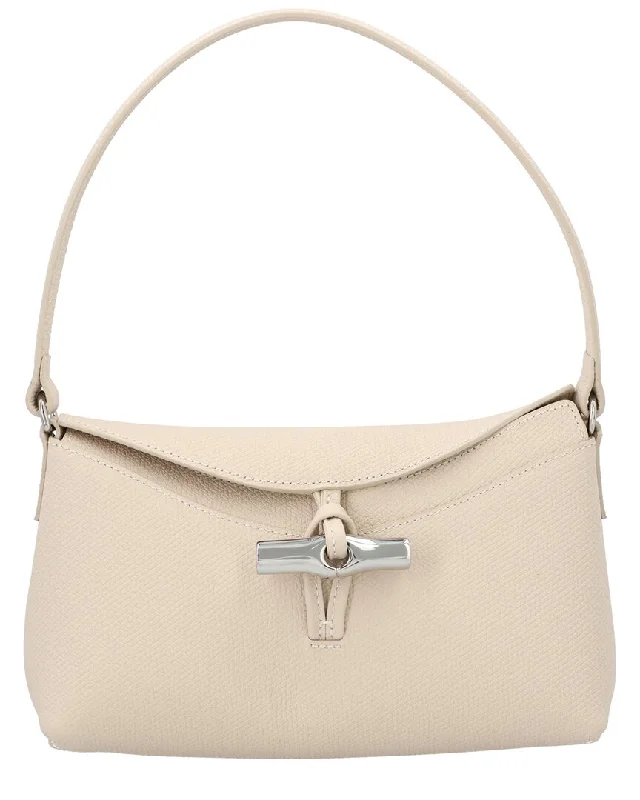 Longchamp Roseau Small Leather Hobo Bag