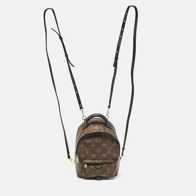 Louis Vuitton Black Monogram Canvas Mini Palm Springs Backpack