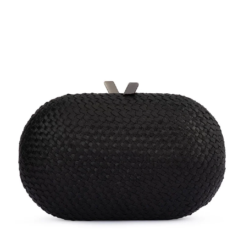 LUCIA Woven Oval Clutch