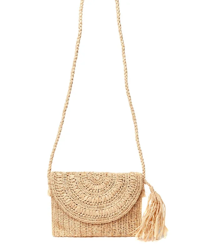 Mar Y Sol Naomi Raffia Shoulder Bag