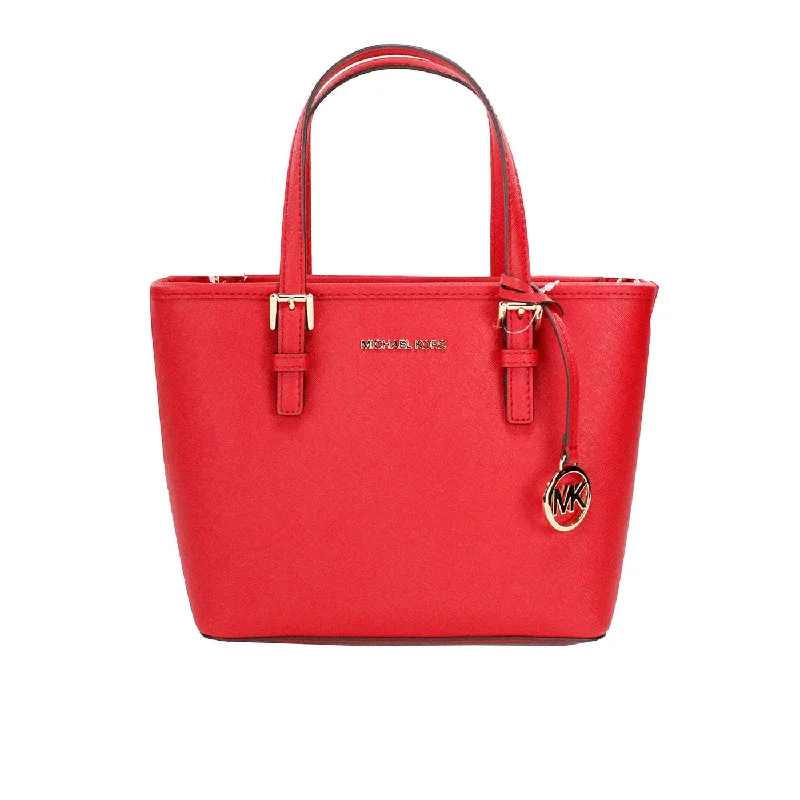 Michael Kors Jet Set Bright  Leather XS Carryall Top Zip Tote Bag Women's Purse