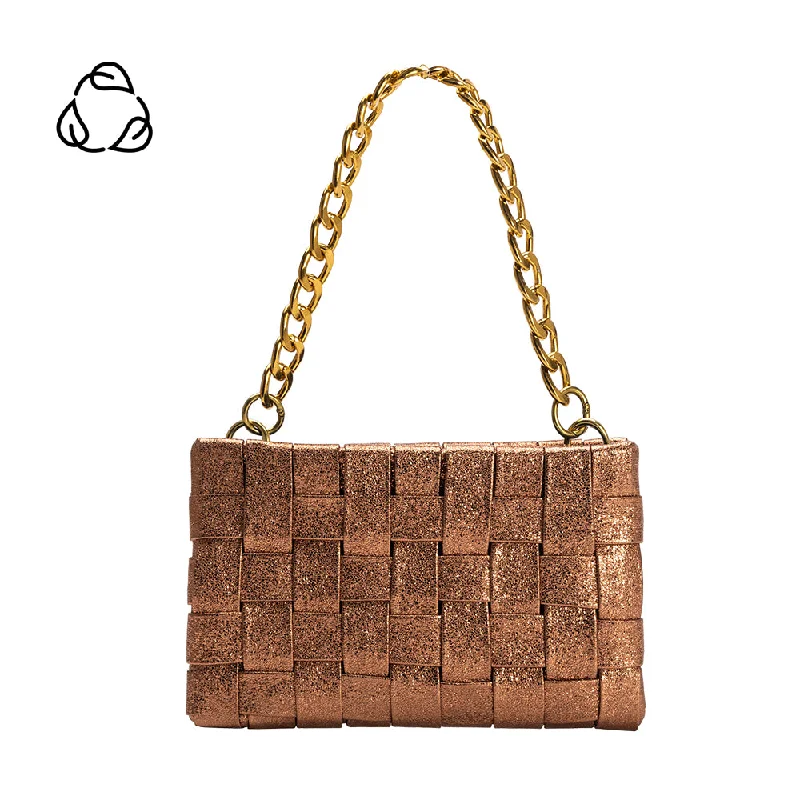 Mimie Bronze Woven Crossbody Bag