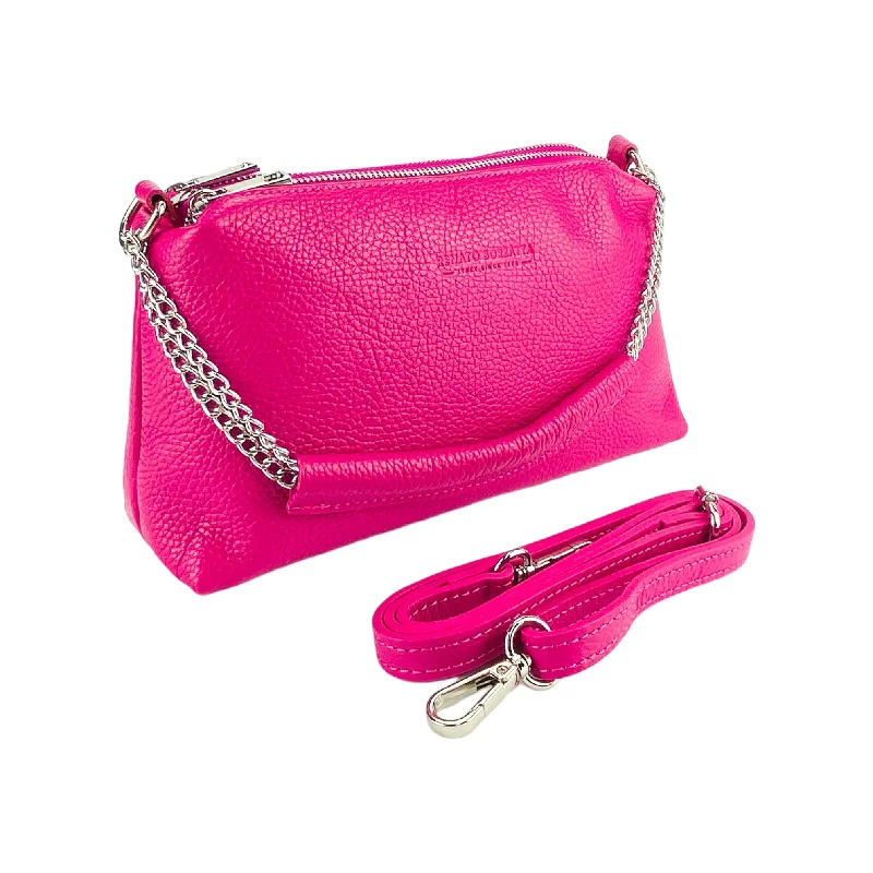 Renato Borzatta Small Chain Shoulder Bag Fuschia Pink