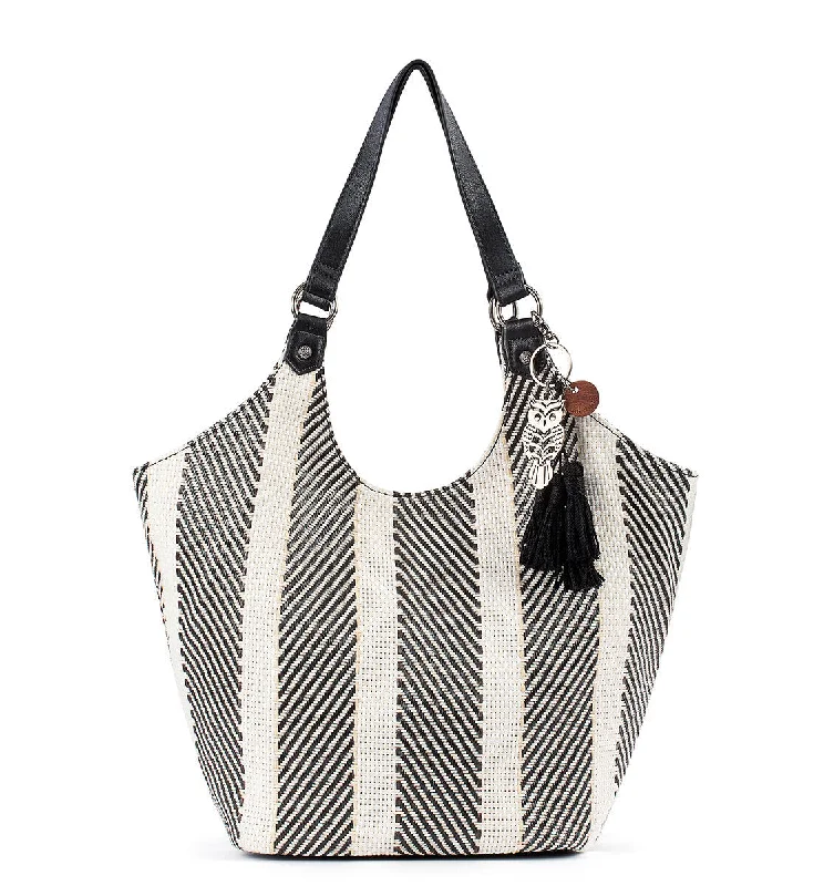 straw - black and white soulful desert woven