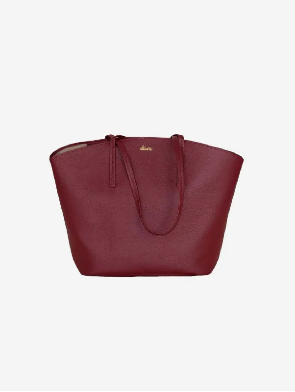 Mimosa Vegan Apple Leather Tote Bag | Bordeaux