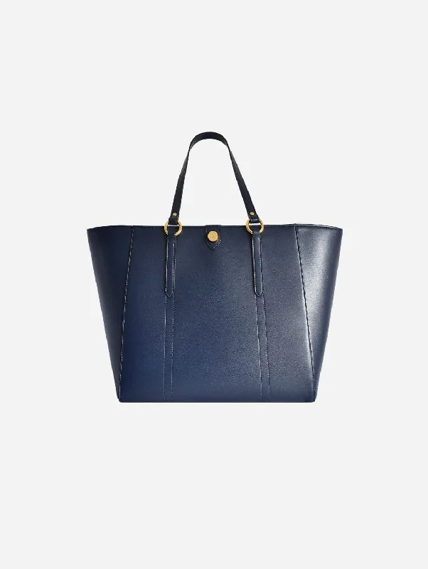 Nomad Apple Leather Vegan Tote Bag | Navy