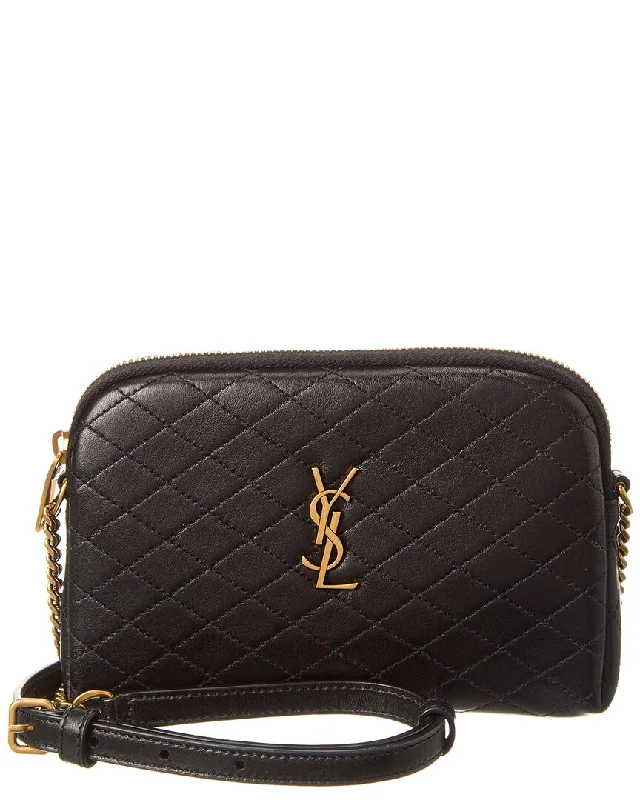 Saint Laurent Gaby Zipped Quilted Leather Crossbody