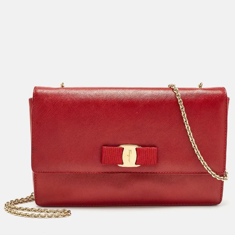 Salvatore Ferragamo Leather Miss Vara Shoulder Bag