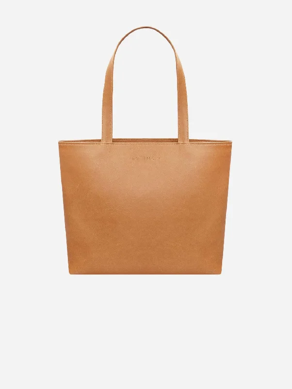 Shopper Vegan Corn Leather Tote Bag | Beige