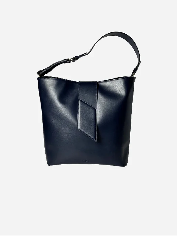 Stella Apple Leather Tote Bag | Navy