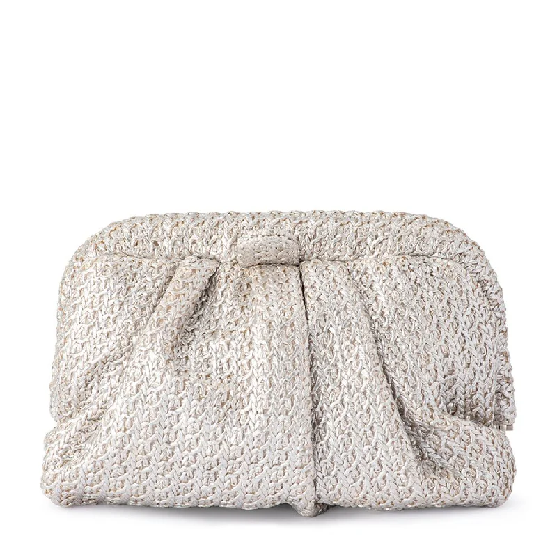 STEVIE Pleated Woven Clutch