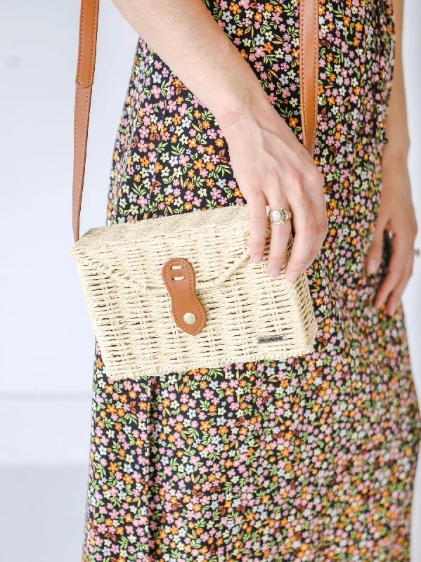 Straw Festival Purse In Brown