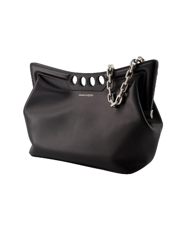 The Peak Hobo Bag - Alexander McQueen - Leather - Black