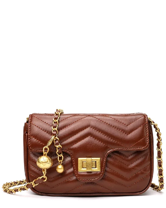 Tiffany & Fred Full-Grain Soft Leather Top Handle Crossbody