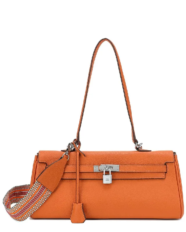 Tiffany & Fred Paris Top-Grain Leather Shoulder Bag