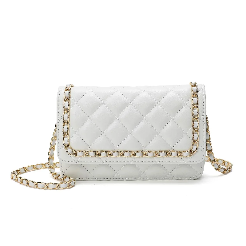 Tiffany & Fred Quilted Sheepskin Leather Crossbody