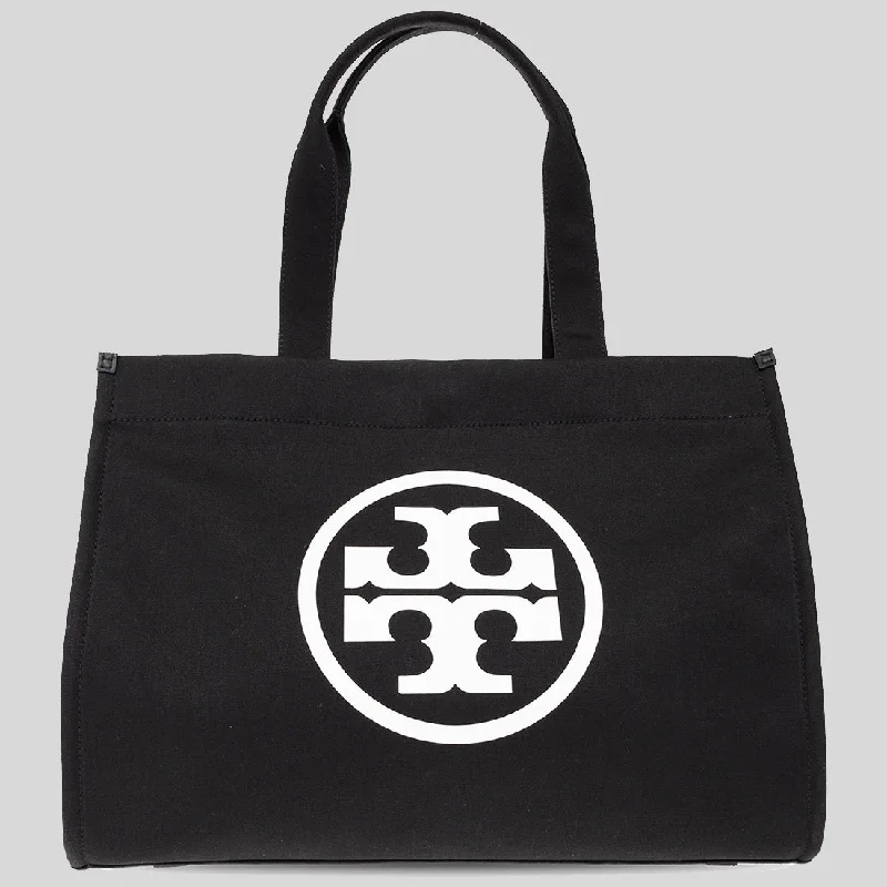 TORY BURCH Ella Canvas Tote Black 148792