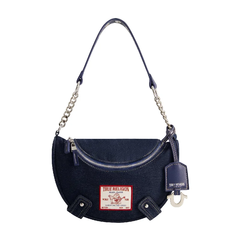 True Religion Chain Handle Denim Hobo