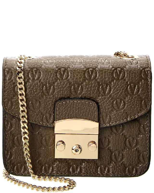 Valentino by Mario Valentino Bijou Dollaro Monogram Leather Crossbody