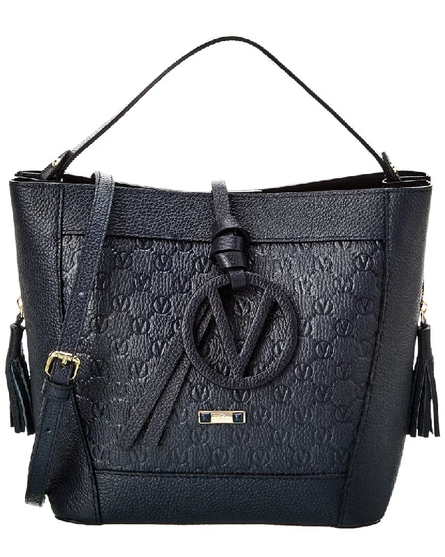 Valentino by Mario Valentino Callie Medallion Leather Shoulder Bag