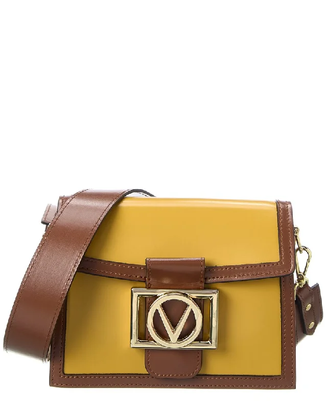 Valentino by Mario Valentino Scarlett V Emblem Leather Crossbody