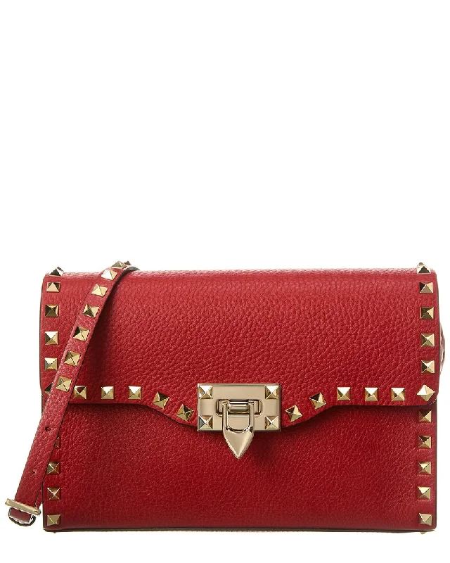 Valentino Rockstud Small Grainy Leather Crossbody