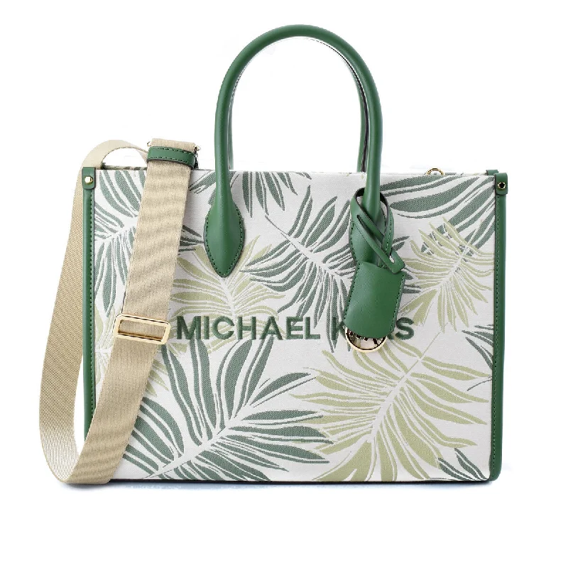 Michael Kors MIRELLA Satchel Bag Green Multi Print