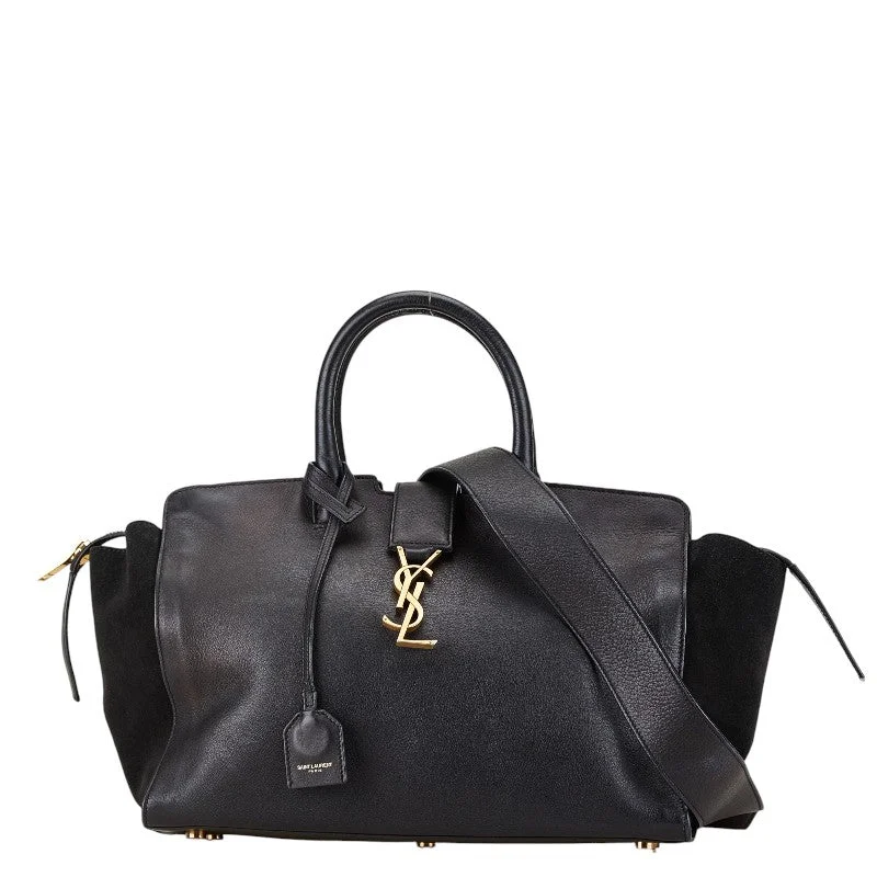 YSL Downtown Cabas Leather Suede Handbag