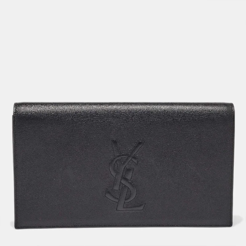 Yves Saint Laurent Black Leather Belle De Jour Clutch