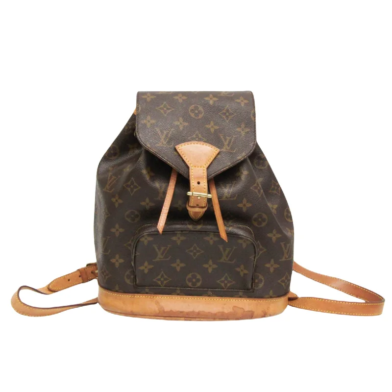 Louis Vuitton Montsouris Mm  Canvas Backpack Bag (Pre-Owned)