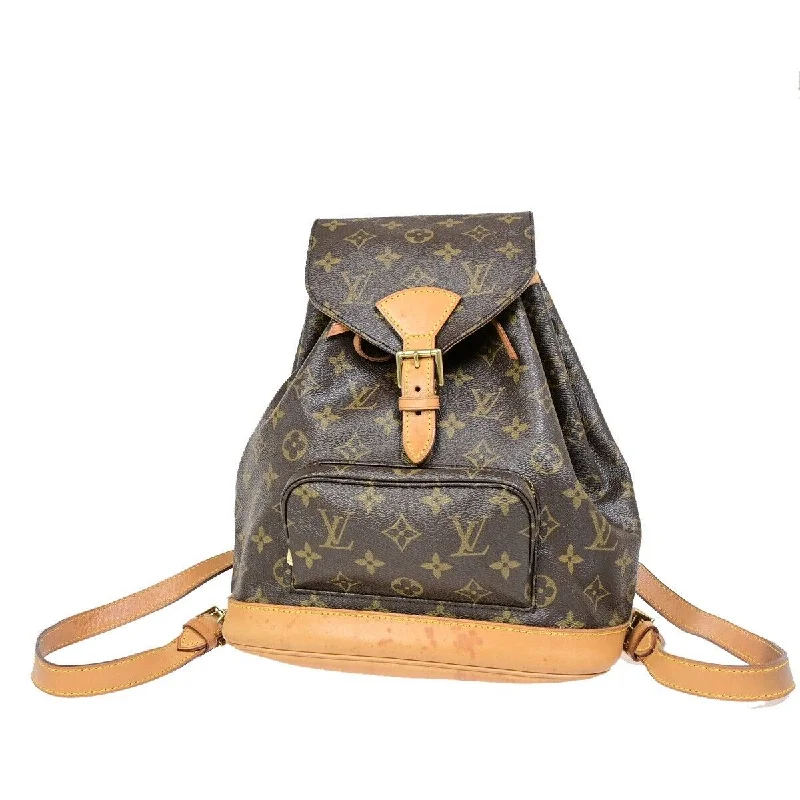 Louis Vuitton Montsouris Mm  Canvas Backpack Bag (Pre-Owned)