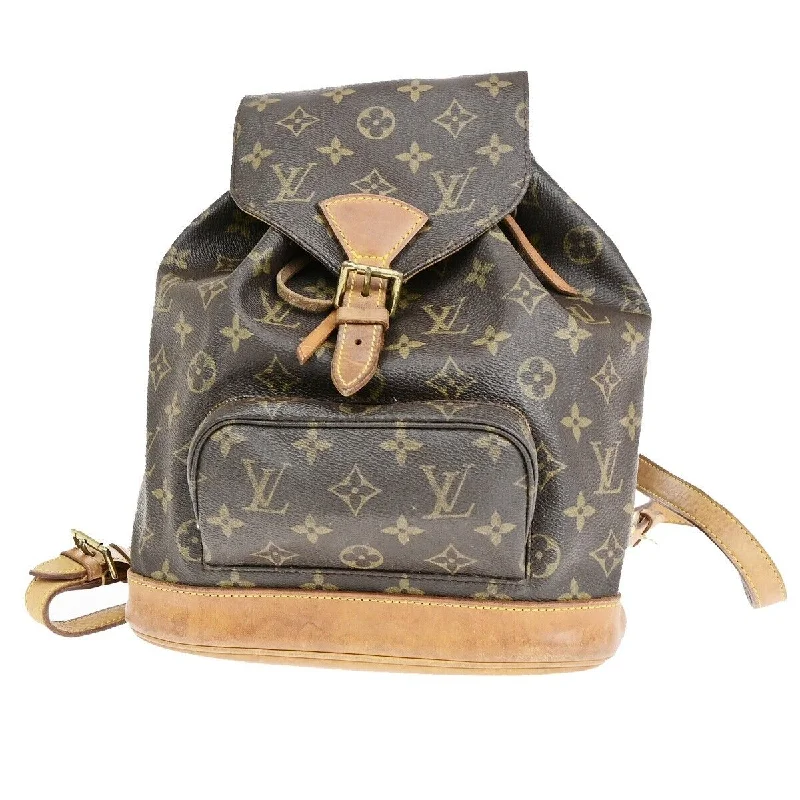 Louis Vuitton Montsouris Mm  Canvas Backpack Bag (Pre-Owned)