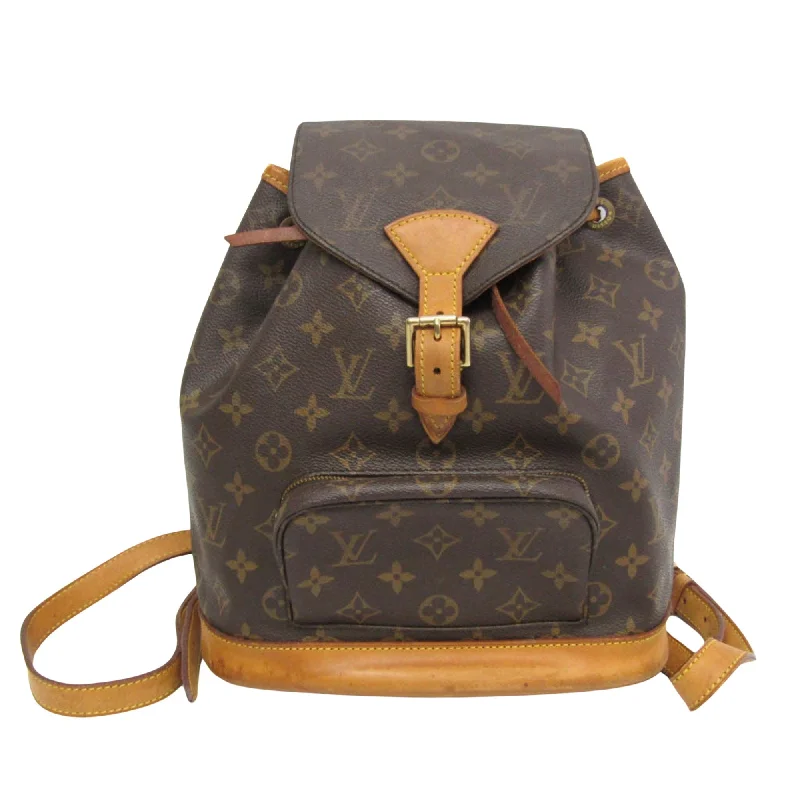 Louis Vuitton Montsouris Mm  Canvas Backpack Bag (Pre-Owned)