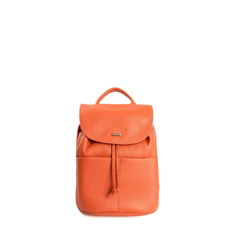 ORANGE BACKPACK DOUBLE POCKETS